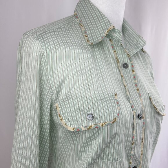 Max Mara country boho chic western blouse - silk made in Italy women's small S - Picture 5 of 11